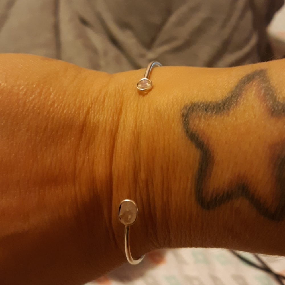 Sterling silver and moonstone bracelet